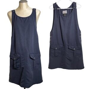 Authentic & Original Directives Overall Sleeveless Dress Navy Lyocell Y2K Medium